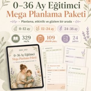 0–36 Ay Eğitimci Mega Planlama Paketi 2026–2027