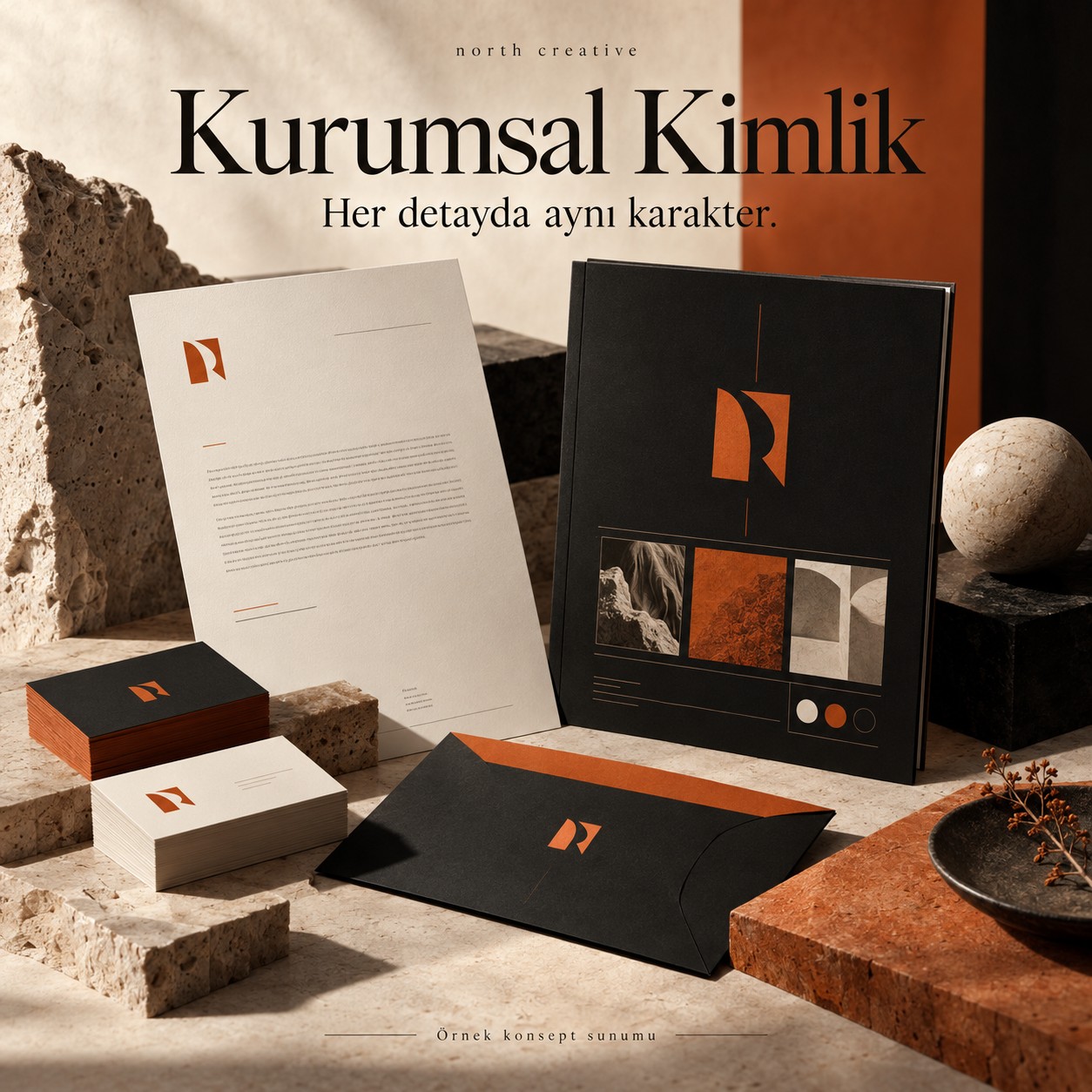 North Creative Kurumsal Kimlik Tasarımı — örnek konsept sunumu