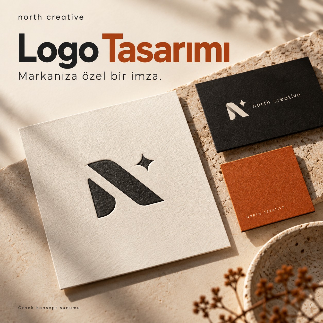 North Creative profesyonel logo tasarımı — örnek marka konsepti